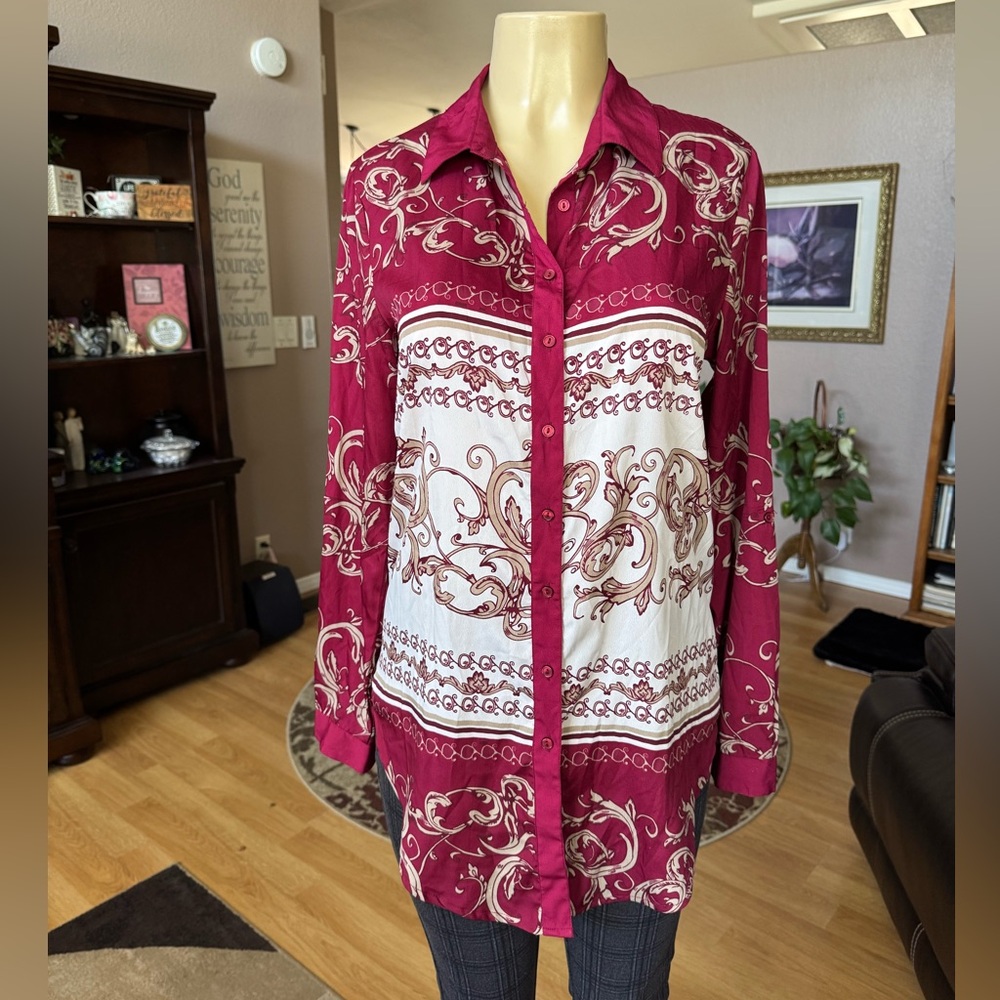 Coupe Collection paisley long sleeve tunic-size M